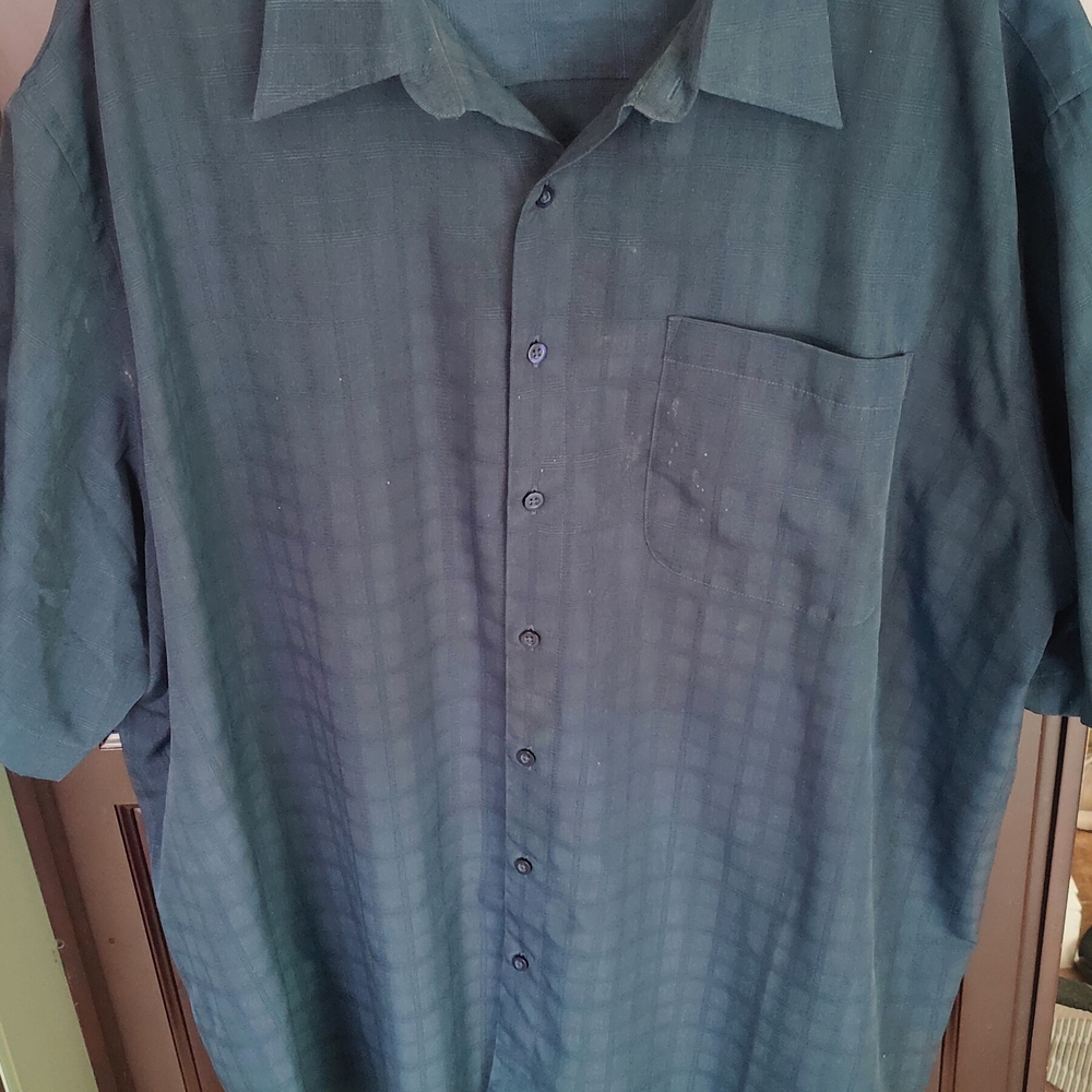 Big Man Men's Blue Casual Shirt Canyon Ridge